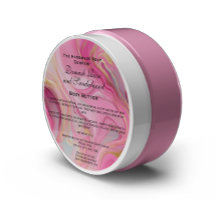Roze en Goud Marmeren Cosmetica Jar Label