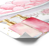 Roze en Goud Meisje Spa Party Welkom Teken Poster (Hoek)