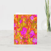 Roze en Goud Modern Abstract Art Blank Gevouwen Notitiekaartje (Achterkant)