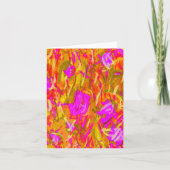 Roze en Goud Modern Abstract Art Blank Gevouwen Notitiekaartje (Voorkant)