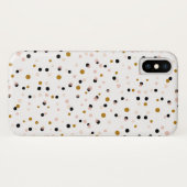 Roze en Goud Modern Confetti Stippen Patroon Case-Mate iPhone Case (Achterkant (horizontaal))