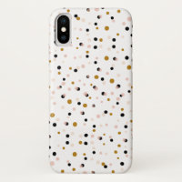 Roze en Goud Modern Confetti Stippen Patroon