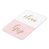 Roze en Goud Moderne Kalligrafie Vaatwasser Magnee Magneet (Linkerzijde)