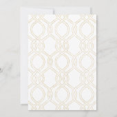 Roze en Goud Moderne Trellis Patroon Typografie Kaart (Achterkant)