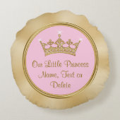 Roze en Goud Onze Kleine Prinses Kussens (Achterkant)