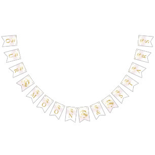 Roze en Goud Over the Moon en Sterren Baby shower Vlaggetjes