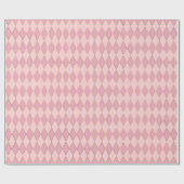 Roze en Goud Parijs thema Diamond Pattern Cadeaupapier (Vlak)