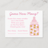 Roze en goud raden hoeveel games er zijn informatiekaartje (Voorkant)