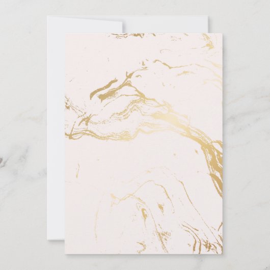 Roze en Goud Reiskaart huwelijksuitnodiging Kaart (Achterkant)