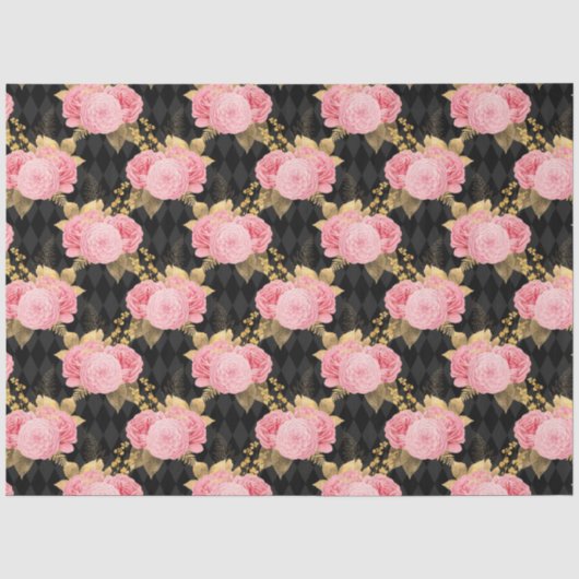 Roze en Goud Serie Design 10 Tissuepapier (Voorkant)