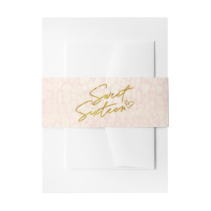 Roze en Goud Sweet 16 Party Uitnodigingen Wikkel