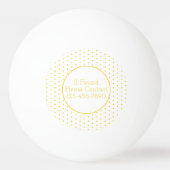 Roze en Goud Tropische Ananas Gepersonaliseerd Pingpongbal (Achterkant)