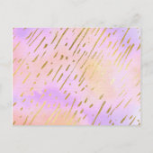 Roze en Goud Wil je mijn bruidsmeisje zijn Uitnodiging Briefkaart (Achterkant)