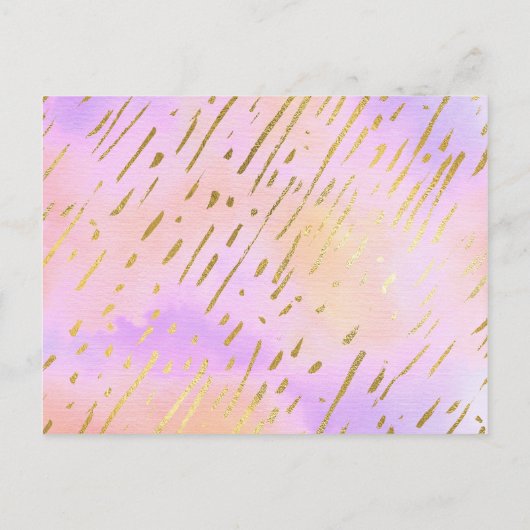 Roze en Goud Wil je mijn bruidsmeisje zijn Uitnodiging Briefkaart (Achterkant)