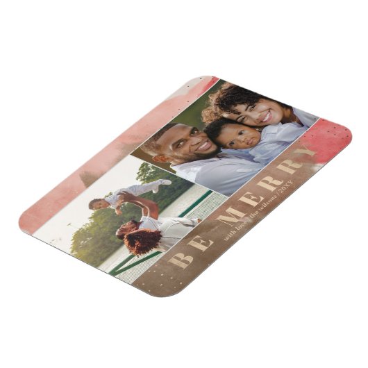 Roze en goud zijn Abstract meerdere foto's Magneet (Linkerzijde)