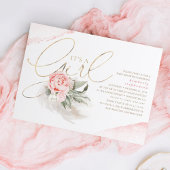 Roze en goud zijn een Baby shower van Floral Boho Kaart