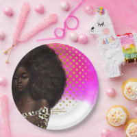 Roze en Goud Zwart Vrouw