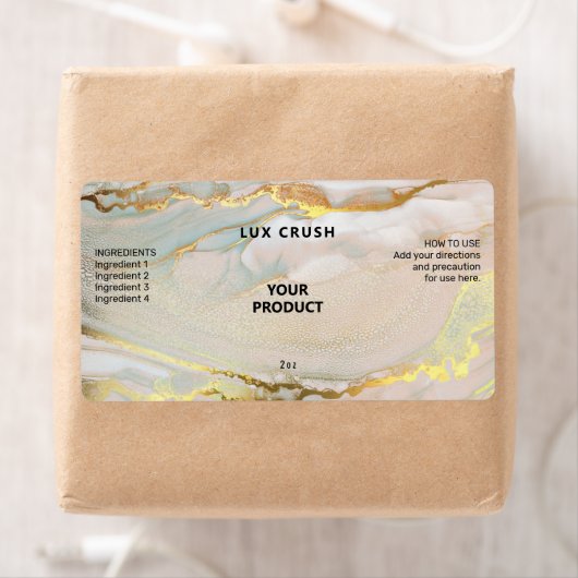 Roze en goudalcohol Dropperflaconlabels Etiket (Insitu)