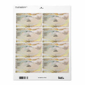 Roze en goudalcohol Dropperflaconlabels Etiket (Full Sheet)