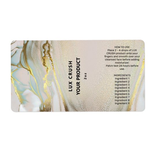 Roze en goudalcohol Dropperflaconlabels Etiket (Voorkant)