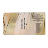 Roze en goudalcohol Dropperflaconlabels Etiket (Voorkant)