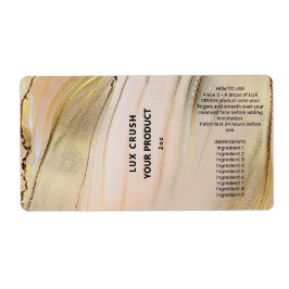 Roze en goudalcohol Dropperflaconlabels Etiket
