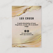 Roze en goudalcohol Kaart productprijslijst Visitekaartje (Voorkant)