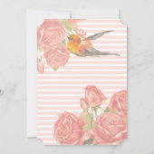 Roze en goudbloemen en uitvindingen van het vogelh kaart (Achterkant)