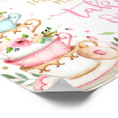 Roze en goudbraal thea Party Favors Par-Tea Poster (Hoek)