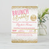 Roze en goudbrauwen en bolvormig Vrijgezellenfeest Kaart (Staand voorkant)