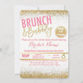 Roze en goudbrauwen en bolvormig Vrijgezellenfeest Kaart (Voorkant)