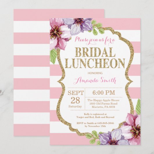 Roze en goudbridale nodulaire dermatose kaart (Voorkant / Achterkant)