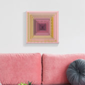 Roze en goudcanvas kunst canvas afdruk (Insitu (Woonkamer))
