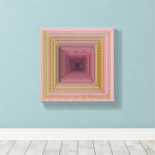Roze en goudcanvas kunst canvas afdruk (Insitu (Houten vloer))