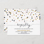 Roze en goudConfetti Stippen Cadeauregister Kaart (Voorkant / Achterkant)