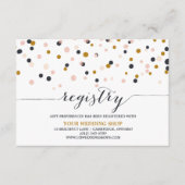 Roze en goudConfetti Stippen Cadeauregister Kaart (Voorkant)