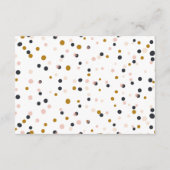 Roze en goudConfetti Stippen Cadeauregister Kaart (Achterkant)