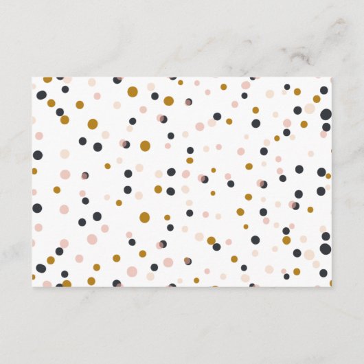 Roze en goudConfetti Stippen Cadeauregister Kaart (Achterkant)