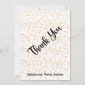 Roze en gouddeklaag Gepersonaliseerd Dank u wel ka Bedankkaart (Voorkant)