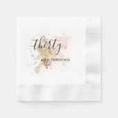 Roze en gouddertigste 30ste verjaardag Napkins Servet (Voorkant)