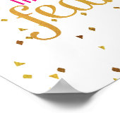 Roze en gouddromen Inspirerend prijsopgave Poster (Hoek)