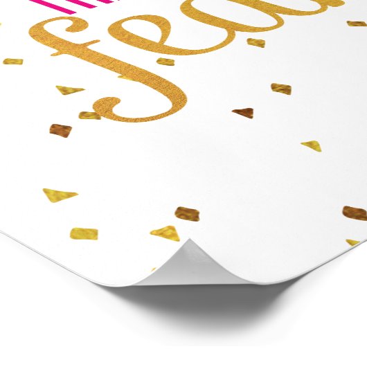 Roze en gouddromen Inspirerend prijsopgave Poster (Hoek)