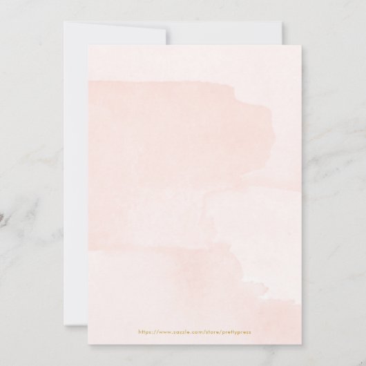 Roze en gouden 30ste verjaardag Uitnodiging (Achterkant)