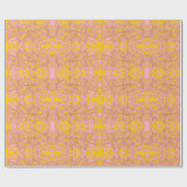 Roze en gouden abstract kunst spiegelpatroon cadeaupapier (Vlak)