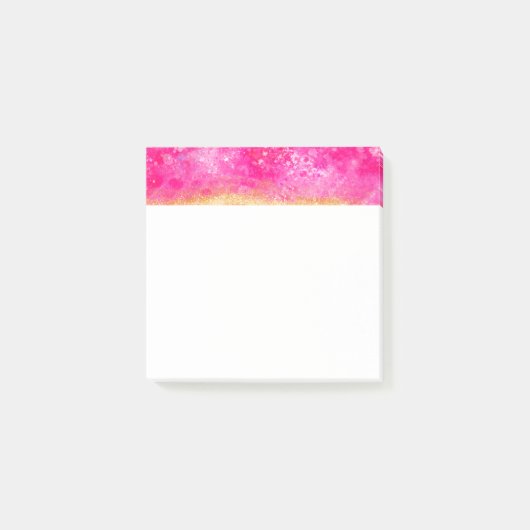 Roze en gouden Abstracte artnotities Post-it® Notes (Voorkant)