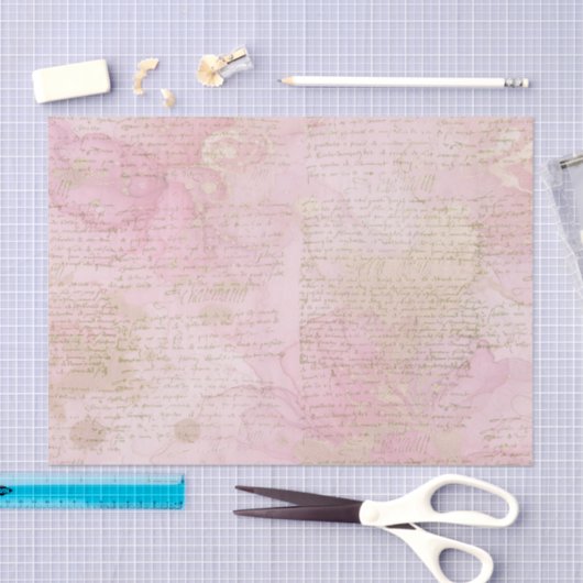 Roze en Gouden achtergronddocument Tissuepapier (Craft)