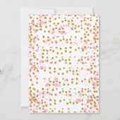 Roze en gouden Afstuderen Kaart (Achterkant)