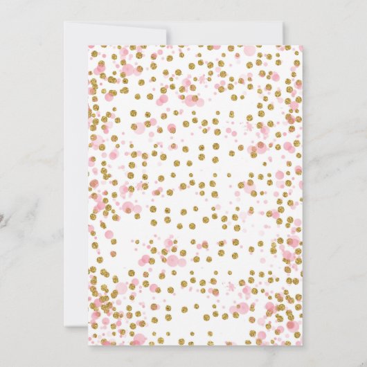 Roze en gouden Afstuderen Kaart (Achterkant)