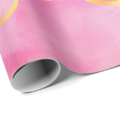 Roze en gouden agaat cadeaupapier (Rol Hoek)
