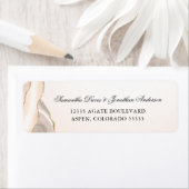 Roze en Gouden Agaten Script Retouradres Etiket (Insitu)